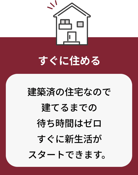 すぐに住める